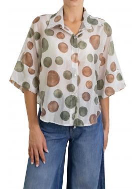 Camicia con pois grandi